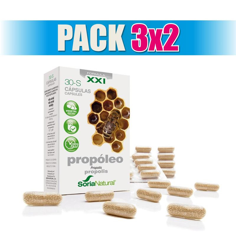 Pack 3x2 30-S PROPOLEO FORMULA XXI 30 CAPSULAS SORIA NATURAL