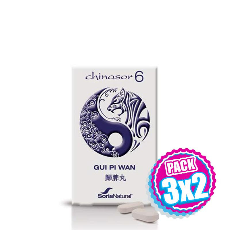Pack 3x2 CHINASOR 06 GUI PI WAN 30 COMPRIMIDOS SORIA NATURAL