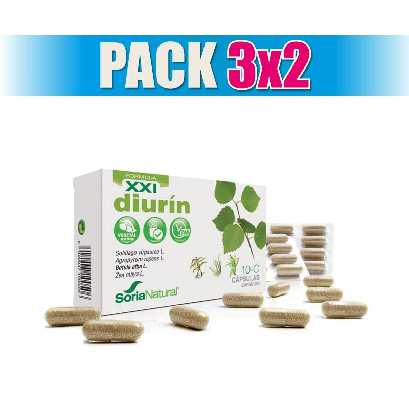Pack 3x2 10-C DIURIN FORMULA XXI 30 CAPSULAS SORIA NATURAL