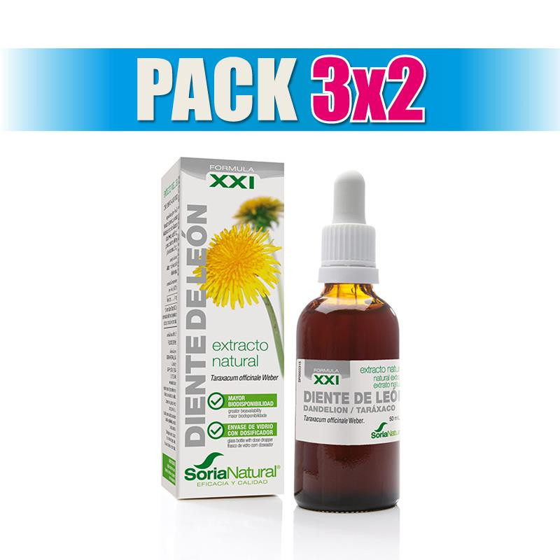 Pack 3x2 EXTRACTO DE DIENTE DE LEON FORMULA XXI 50Ml. SORIA NATURAL
