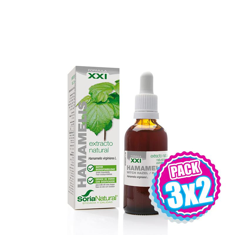 Pack 3x2 EXTRACTO DE HAMAMELIS FORMULA XXI 50Ml. SORIA NATURAL