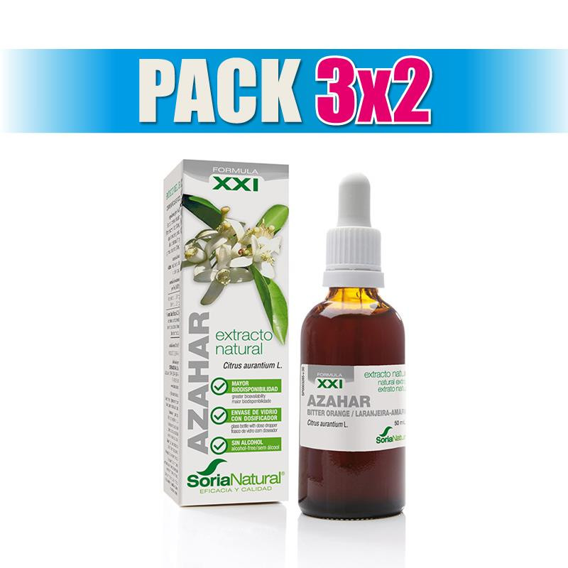 Pack 3x2 EXTRACTO DE AZAHAR FORMULA XXI 50Ml. SORIA NATURAL