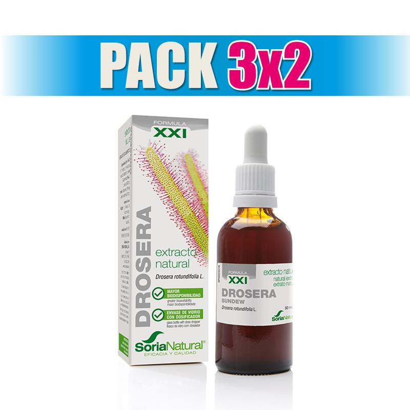 Pack 3x2 EXTRACTO DE DROSERA FORMULA XXI 50Ml. SORIA NATURAL