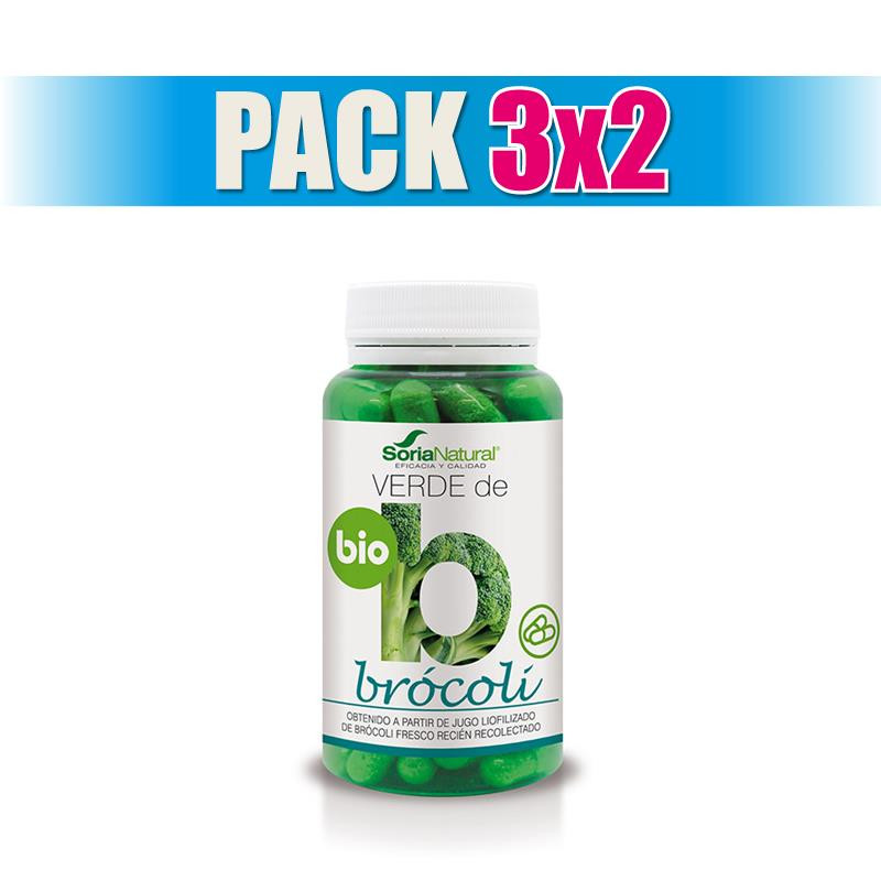 Pack 3x2 VERDE DE BROCOLI BIO 80 CAPSULAS SORIA NATURAL