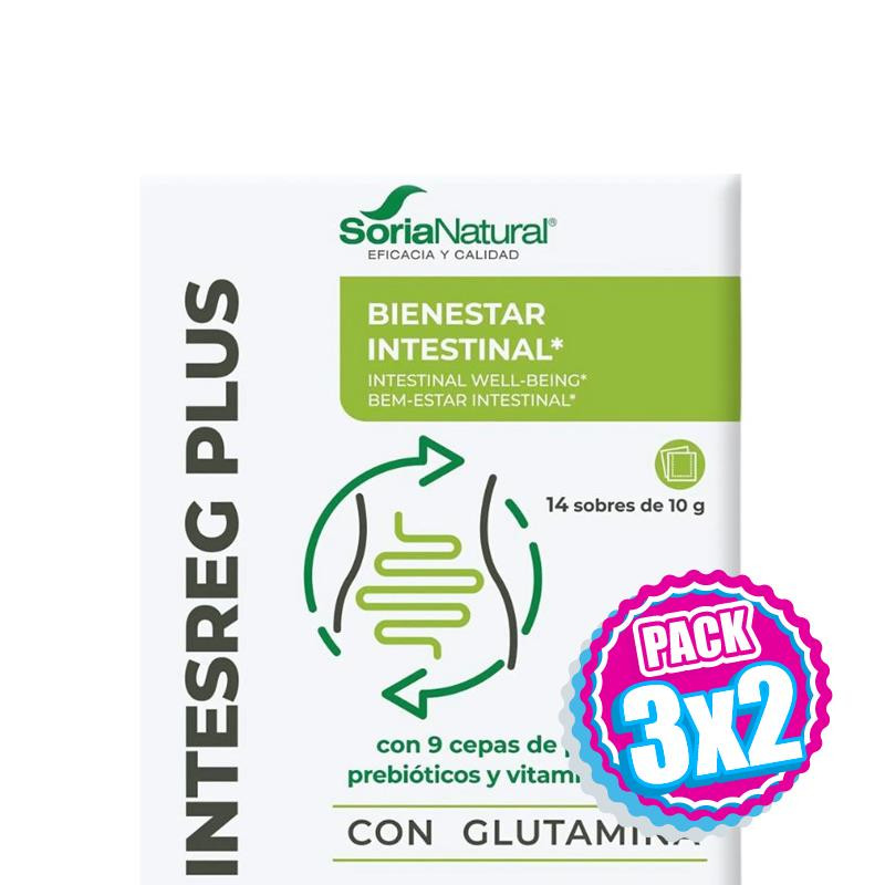 Pack 3x2 INTESREG PLUS 14 SOBRES SORIA NATURAL