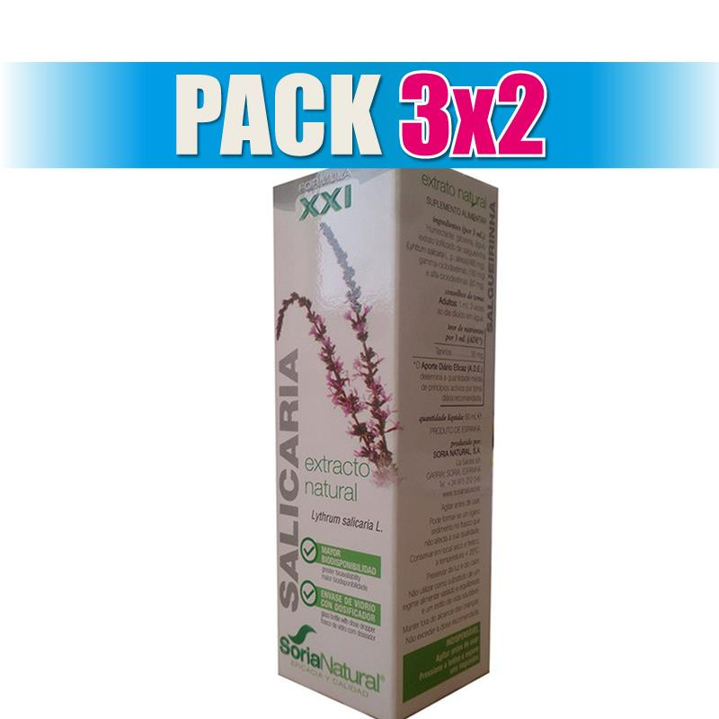 Pack 3x2 EXTRACTO DE SALICARIA FORMULA XXI 50Ml. SORIA NATURAL