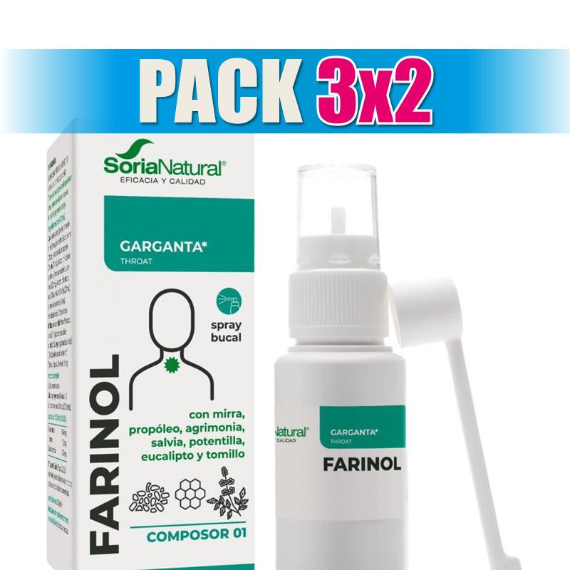 Pack 3x2 COMPOSOR 1 FARINOL COMPLEX FORMULA XXI 30Ml. SORIA NATURAL