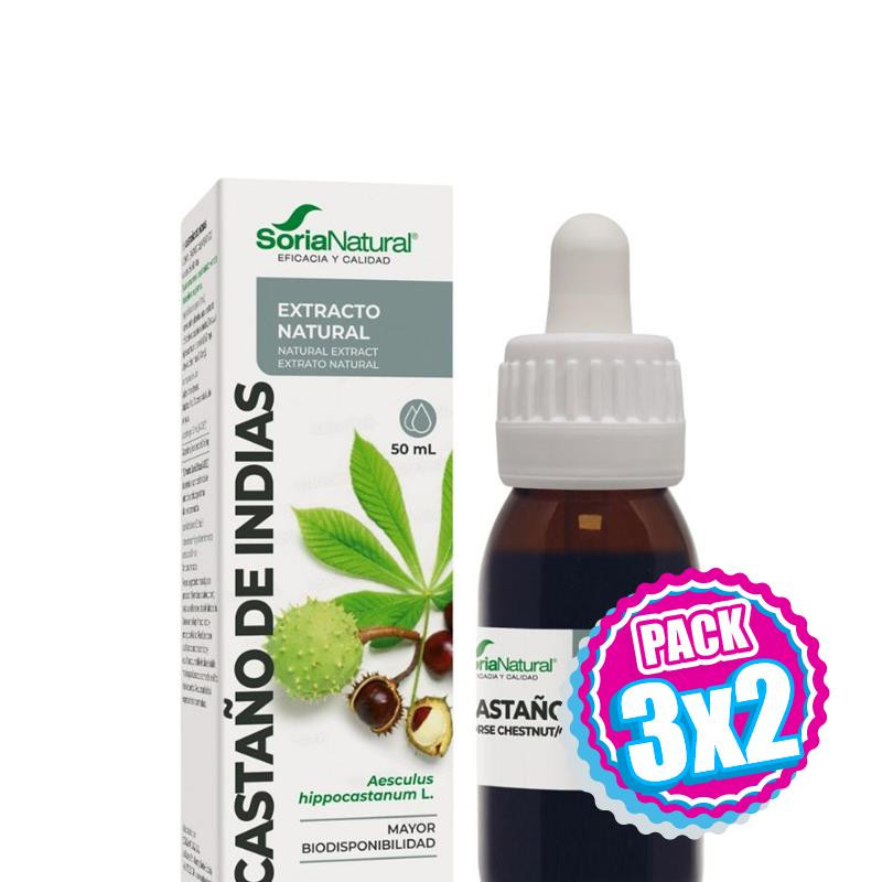 Pack 3x2 EXTRACTO DE CASTAÑO DE INDIAS XXI 50Ml. SORIA NATURAL