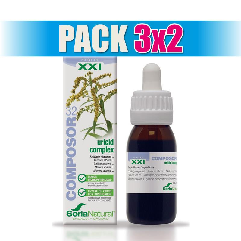 Pack 3x2 COMPOSOR 32 URICID COMPLEX S. XXI SORIA NATURAL