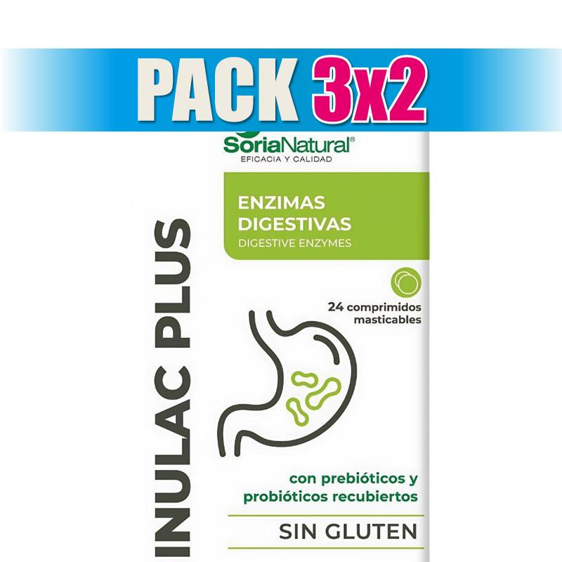 Pack 3x2 INULAC PLUS 24 COMPRIMIDOS SORIA NATURAL