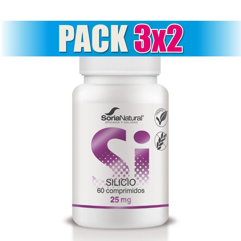 Pack 3x2 SILICIO 800 mgrs. x 60  LIBERACION SOSTENIDA SORIA NATURAL