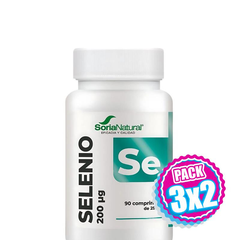 Pack 3x2 SELENIO LIBERACIÓN SOSTENIDA 90 COMPRIMIDOS SORIA NATURAL