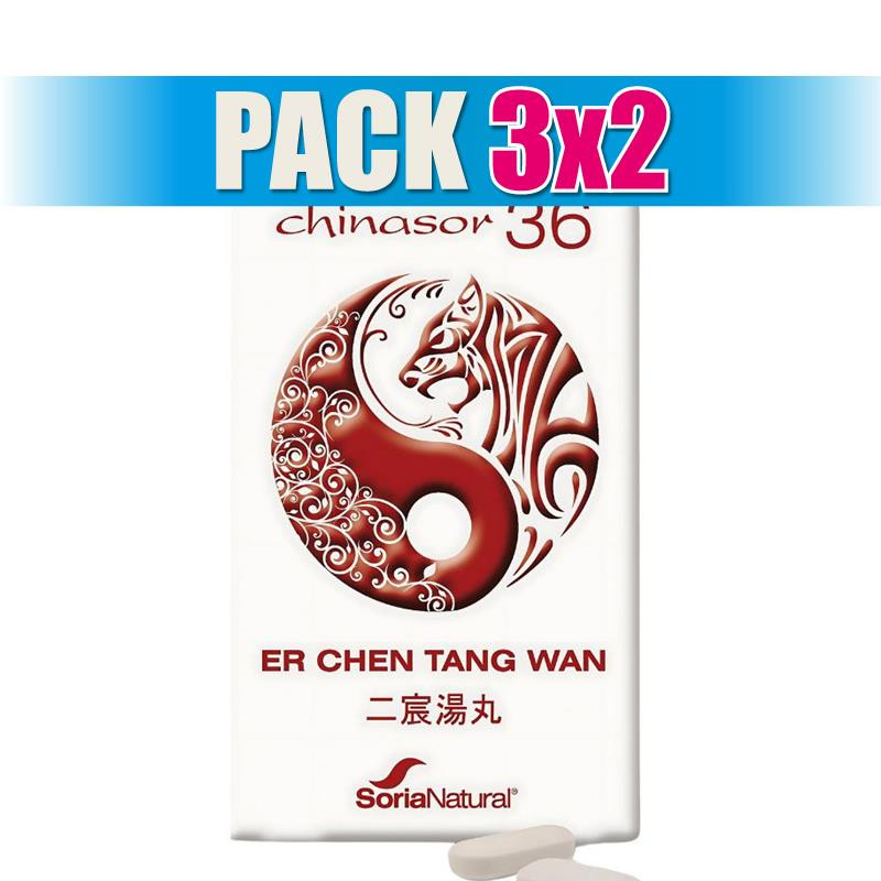 Pack 3x2 CHINASOR 36 ER CHEN TANG WAN 30 COMPRIMIDOS SORIA NATURAL