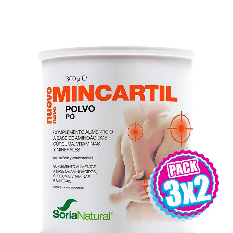 Pack 3x2 MINCARTIL REFORZADO POLVO 300GR SORIA NATURAL