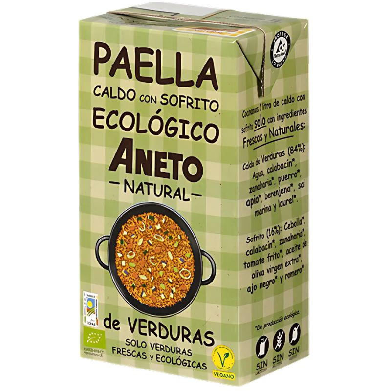 CALDO CON SOFRITO DE VERDURAS PARA PAELLA BIO 1L ANETO