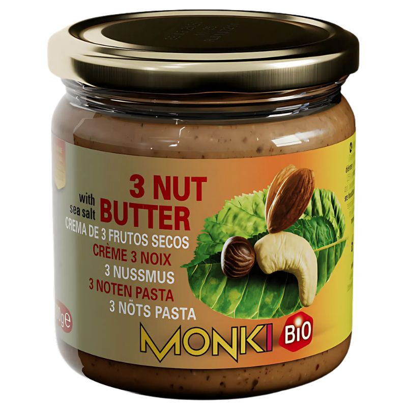 CREMA DE 3 FRUTOS SECOS BIO 330G MONKI