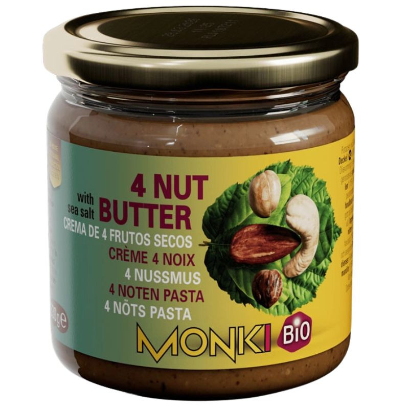 CREMA DE 4 FRUTOS SECOS BIO 330G MONKI