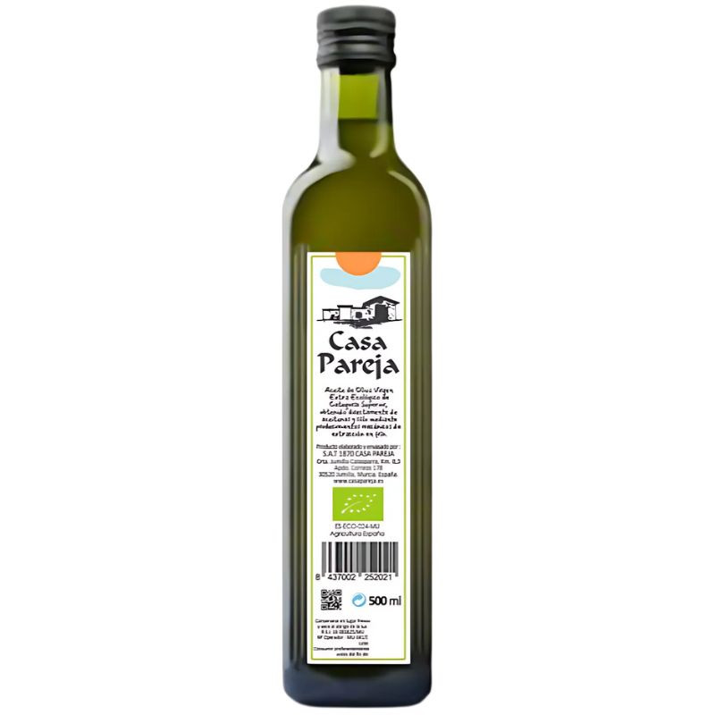 ACEITE DE OLIVA BIO BOTELLA DE CRISTAL 500ML CASA PAREJA