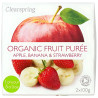 COMPOTA DE MANZANA PLÁTANO Y FRESA BIO 200G CLEARSPRING