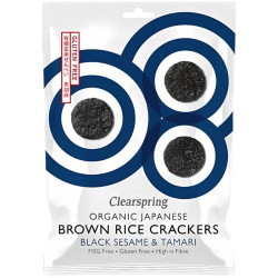 CRACKERS DE ARROZ INTEGRAL CON SÉSAMO NEGRO BIO 40G CLEARSPRING