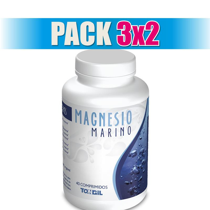 Pack 3x2 MAGNESIO MARINO 40 COMPRIMIDO TONGIL