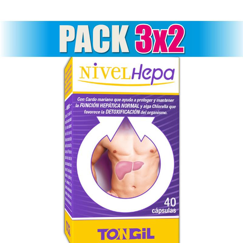 Pack 3x2 NIVELHEPA 40 CAPSULAS TONGIL