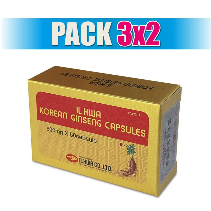 Pack 3x2 GINSENG 50 CAPSULAS IL HWA