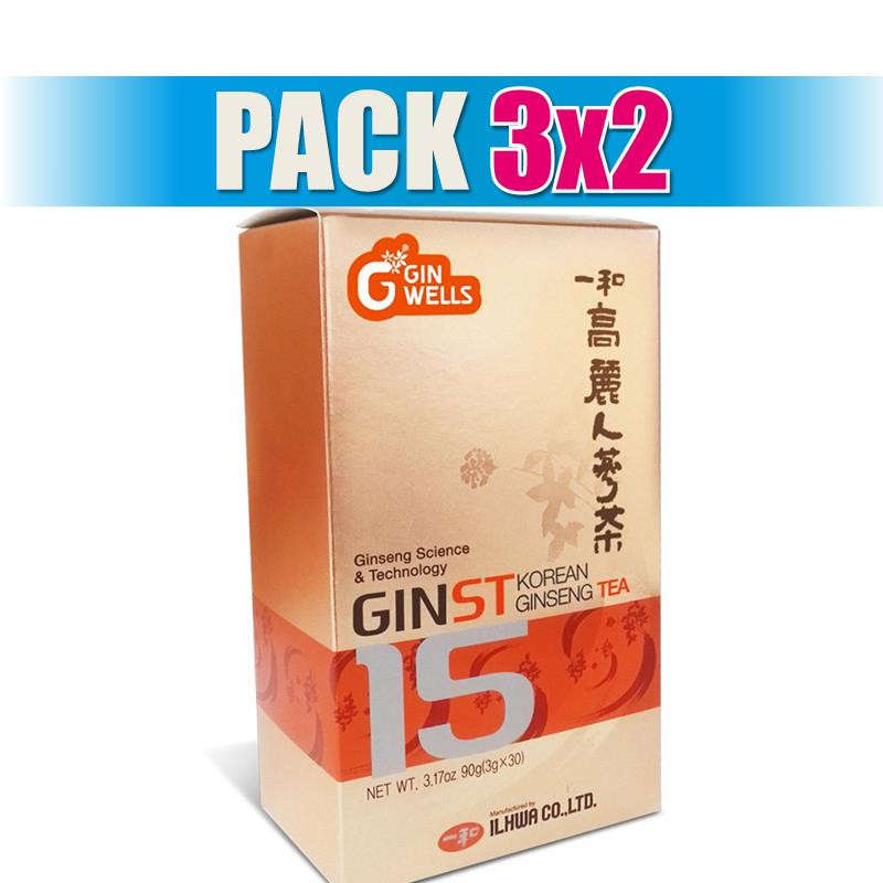 Pack 3x2 GINST15 TEA 30 SOBRES IL HWA