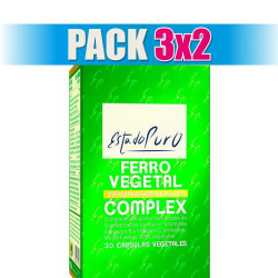 Pack 3x2 FERRO VEGETAL COMPLEX 30 CAPSULAS ESTADO PURO
