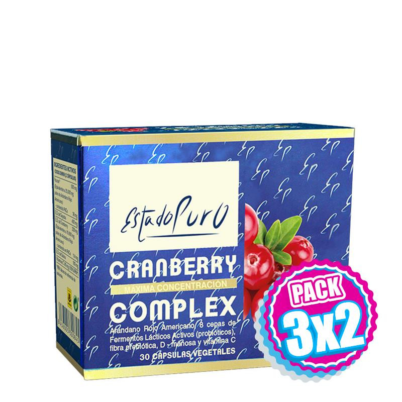 Pack 3x2 CRANBERRY COMPLEX 30 CAPSULAS ESTADO PURO