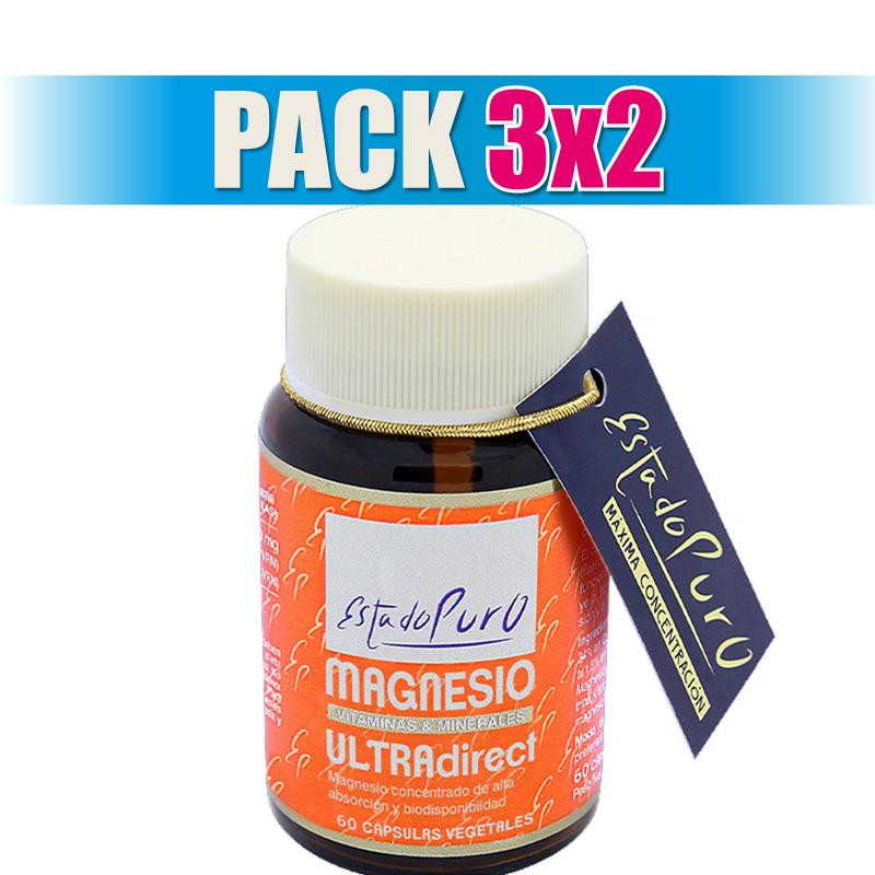 Pack 3x2 MAGNESIO ULTRADIRECT 60 CAPSULAS ESTADO PURO - TONGIL