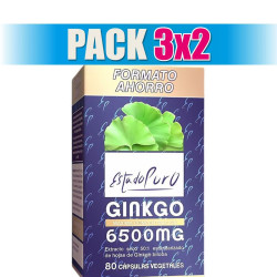 Pack 3x2 ESTADO PURO GINGKO 6.500 MG 80 CAPS ESTADO PURO - TONGIL