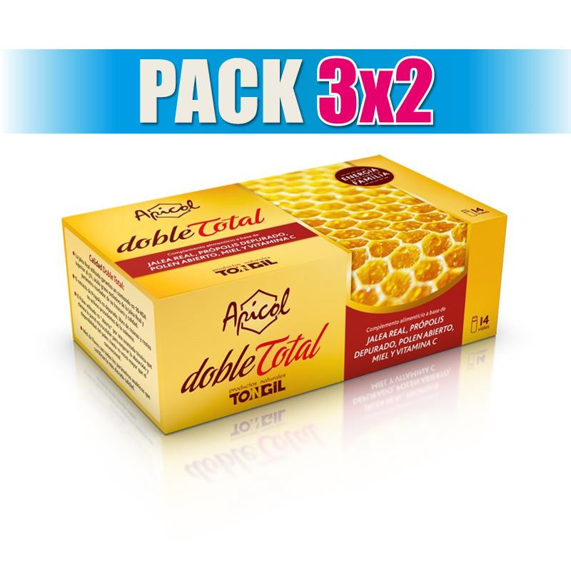 Pack 3x2 APICOL DOBLETOTAL 14 VIALES APICOL - TONGIL