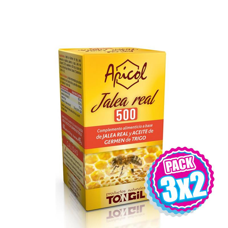 Pack 3x2 APICOL JALEA REAL 500 60 PERLAS APICOL - TONGIL
