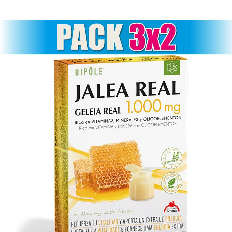 Pack 3x2 JALEA REAL 1.000Mg. 20 AMPOLLAS INTERSA