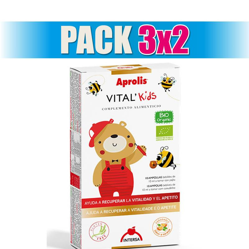 Pack 3x2 APROLIS KIDS VITALIDAD-DEFENSA BIO 10 AMPOLLAS INTERSA