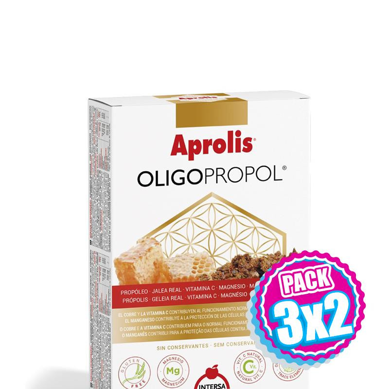 Pack 3x2 APROLIS OLIGO-PROPOL 20 AMPOLLAS INTERSA