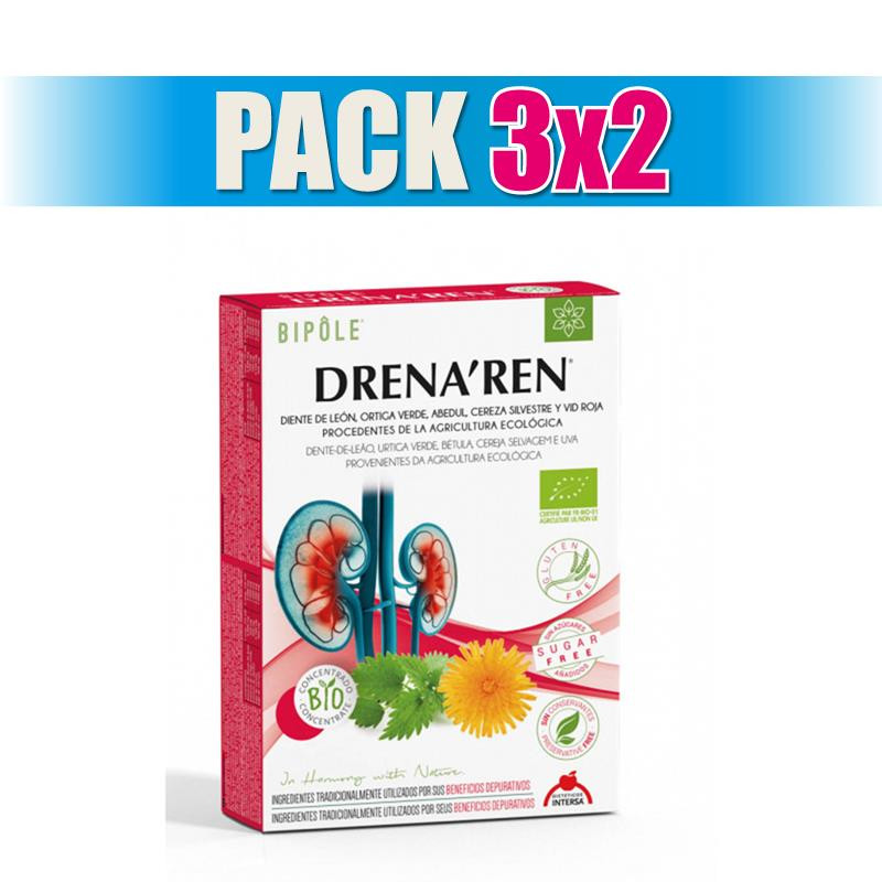 Pack 3x2 DRENAREN 20 AMPOLLAS INTERSA