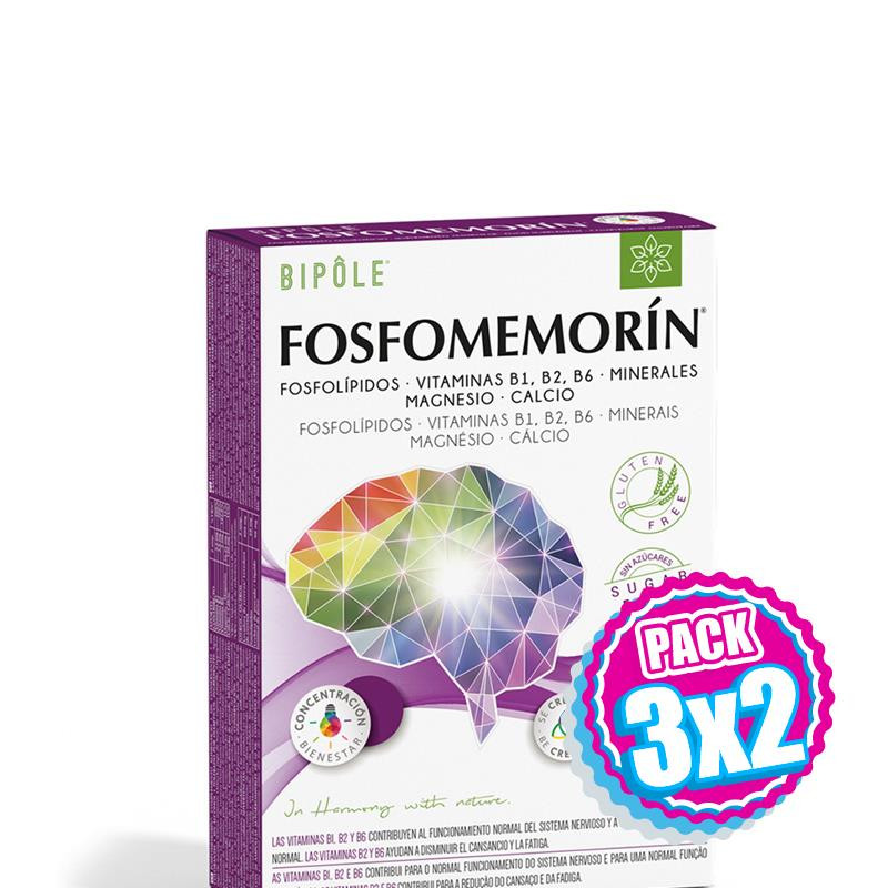 Pack 3x2 FOSFOMEMORIN 20 AMPOLLAS INTERSA