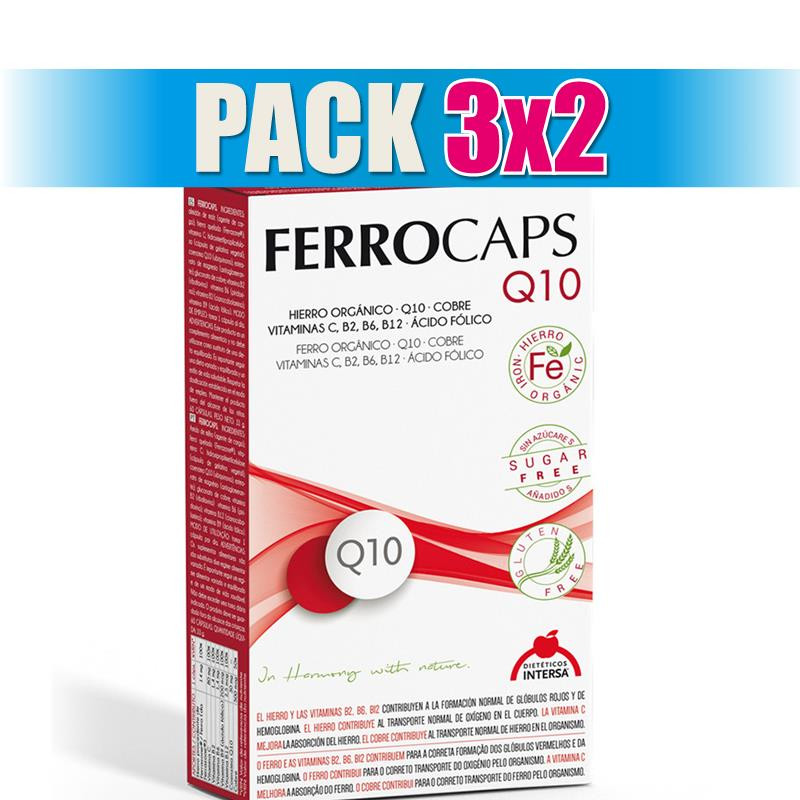 Pack 3x2 BIPOLE FERROCAPS 60 CAPSULAS INTERSA