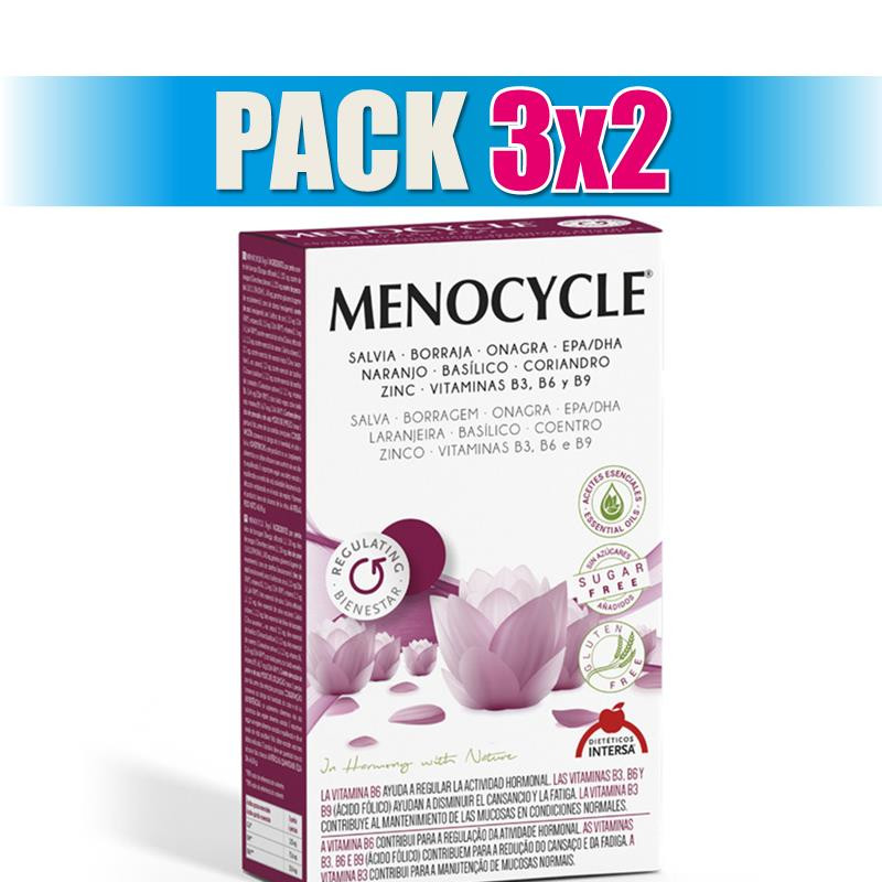Pack 3x2 MENOCYCLE 60 PERLAS INTERSA