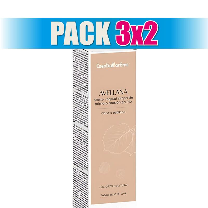 Pack 3x2 ACEITE VEGETAL DE AVELLANAS 100Ml. ESENTIAL AROMS