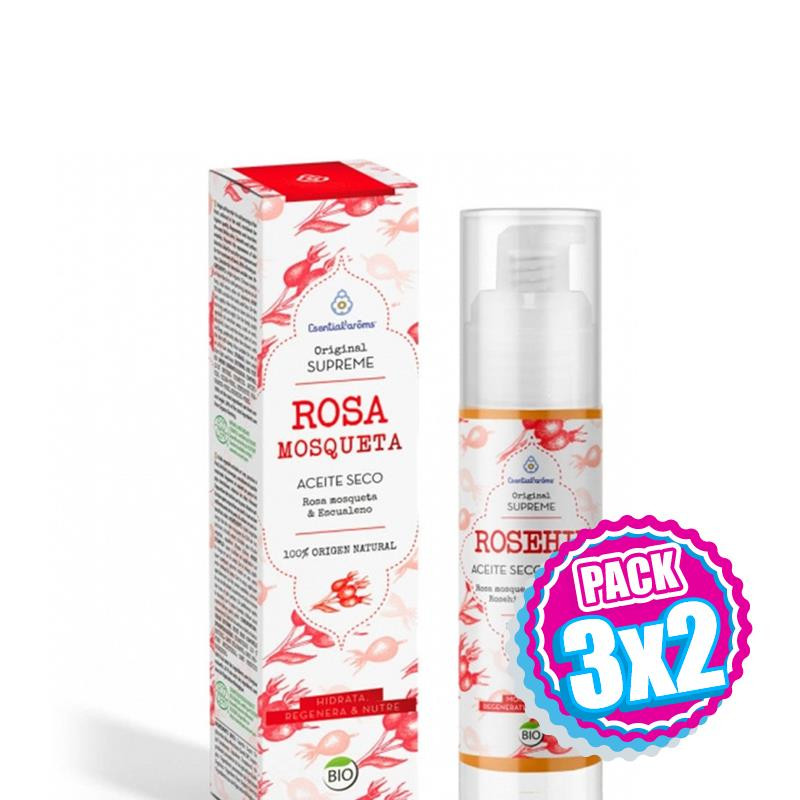 Pack 3x2 ACEITE SECO DE ROSA MOSQUETA 100Ml. ESENTIAL AROMS