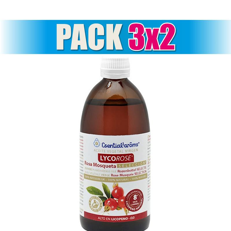 Pack 3x2 LYCOROSE ROSA MOSQUETA 500Ml. ESENTIAL AROMS