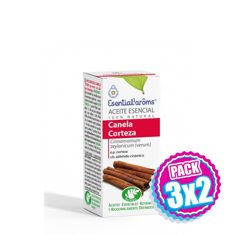 Pack 3x2 CANELA CORTEZA 5Ml. ESENTIAL AROMS