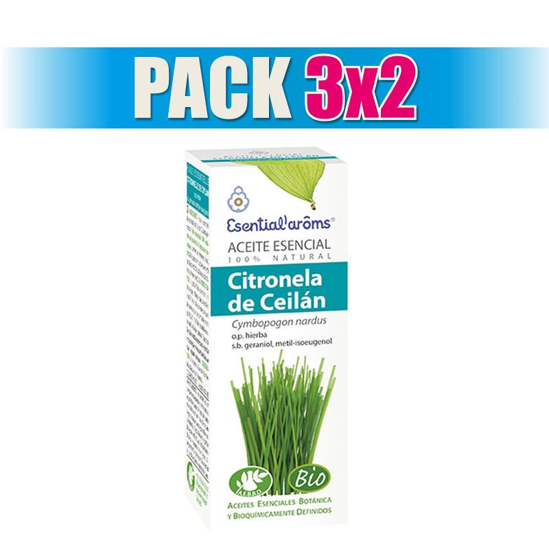 Pack 3x2 CITRONELA DE CEYLAN 10Ml. ESENTIAL AROMS