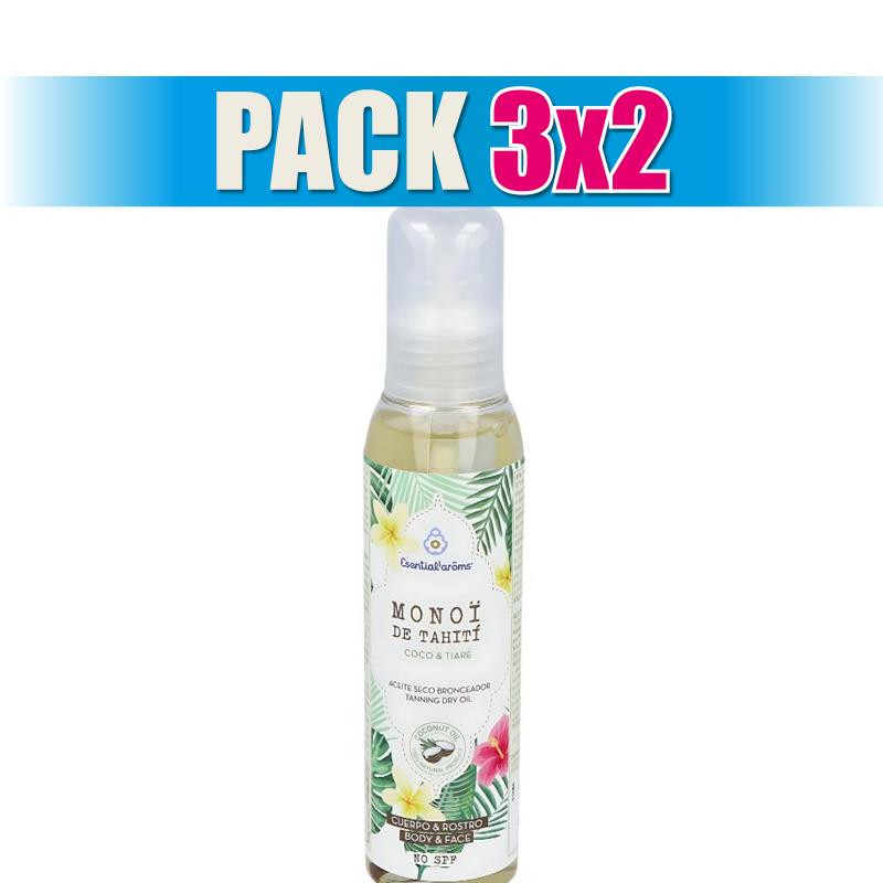 Pack 3x2 ACEITE SECO MONOI DE TAHITI 125Ml. ESENTIAL AROMS
