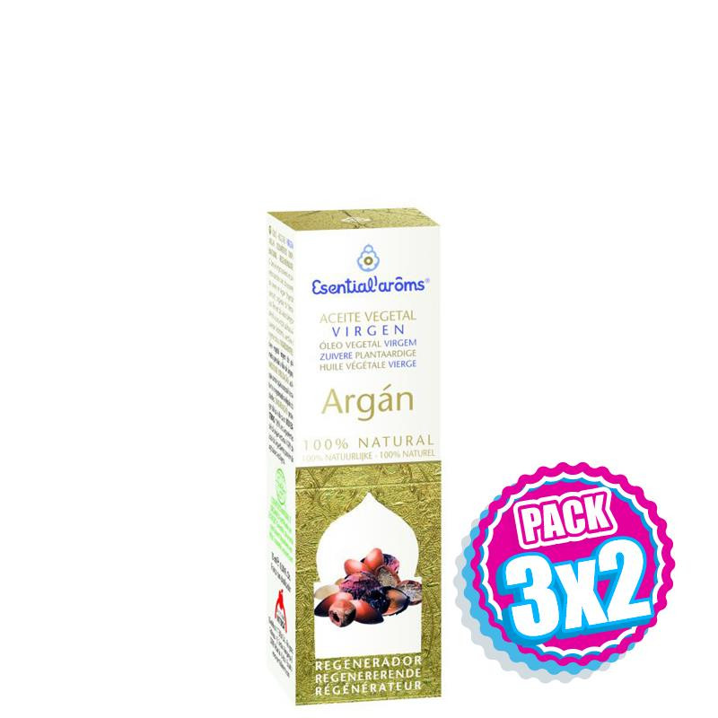 Pack 3x2 ACEITE VEGETAL VIRGEN DE ARGAN BIO 15Ml. ESENTIAL AROMS