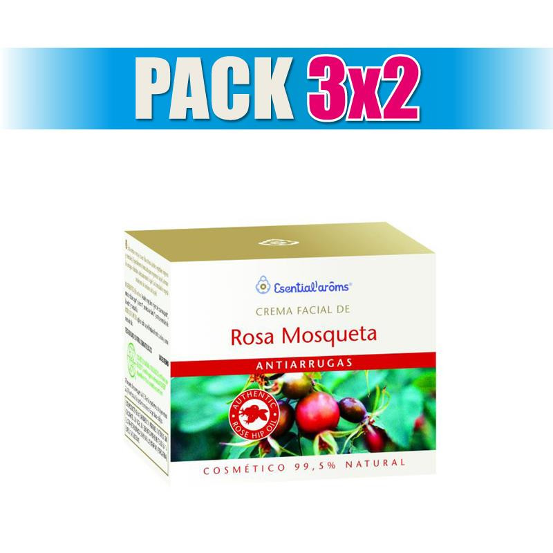 Pack 3x2 CREMA DE ROSA MOSQUETA ECOCERT 50Gr. ESENTIAL AROMS