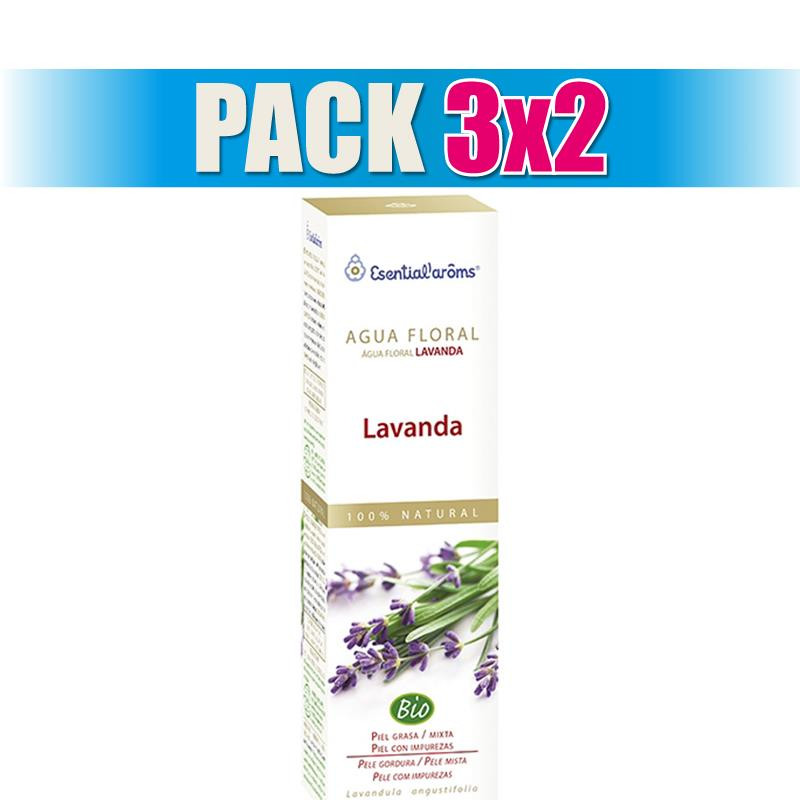 Pack 3x2 HIDROLATO DE LAVANDA BIO 100Ml. ESENTIAL AROMS